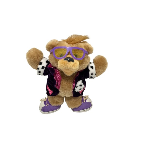 Nabisco 90s Teddy Grahams Honey Bear Rock Star Teddy Bear Plush VTG Applause - Picture 1 of 5
